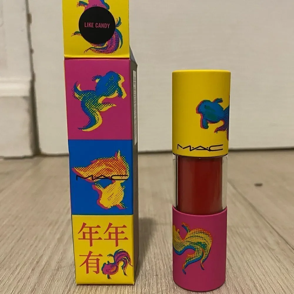NIB MAC Lunar New Year Versicolour Varnish Cream Lip Stain in Like Candy